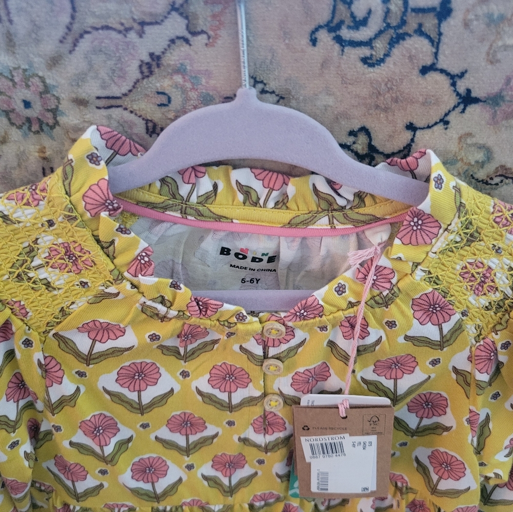 Mini Boden Yellow Floral Dress - Picture 7 of 7